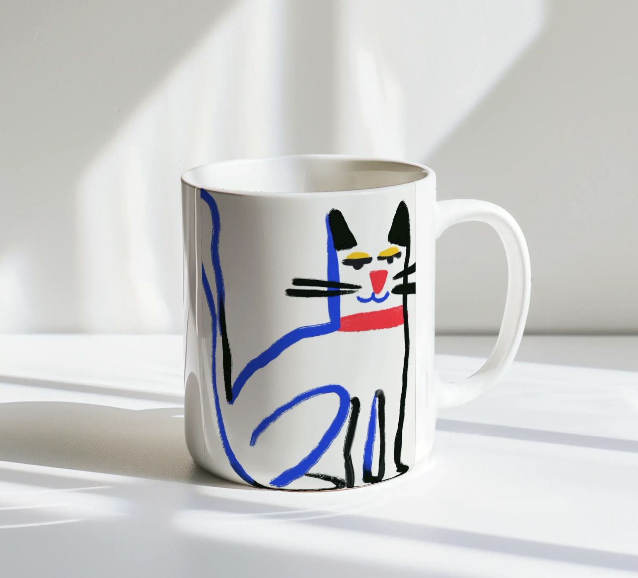 Gatto bianco tazza in ceramica da Little Dean