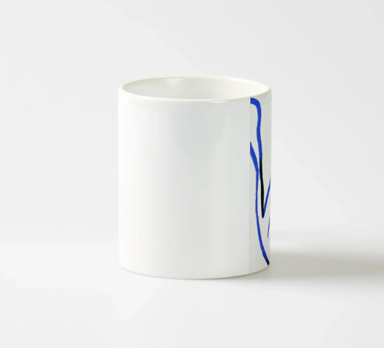Weiße Katze Keramik Tasse von Little Dean