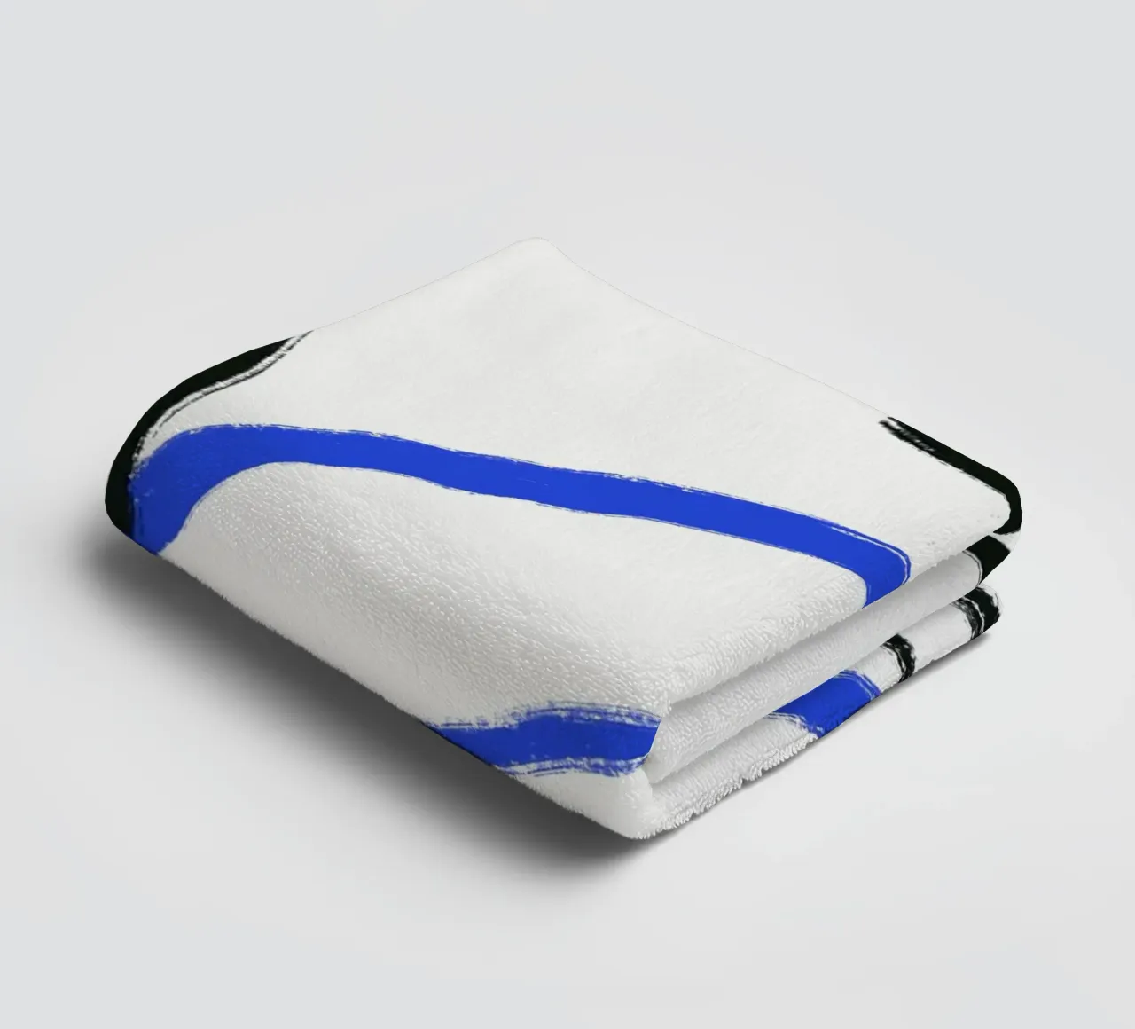 White cat towel by Little Dean