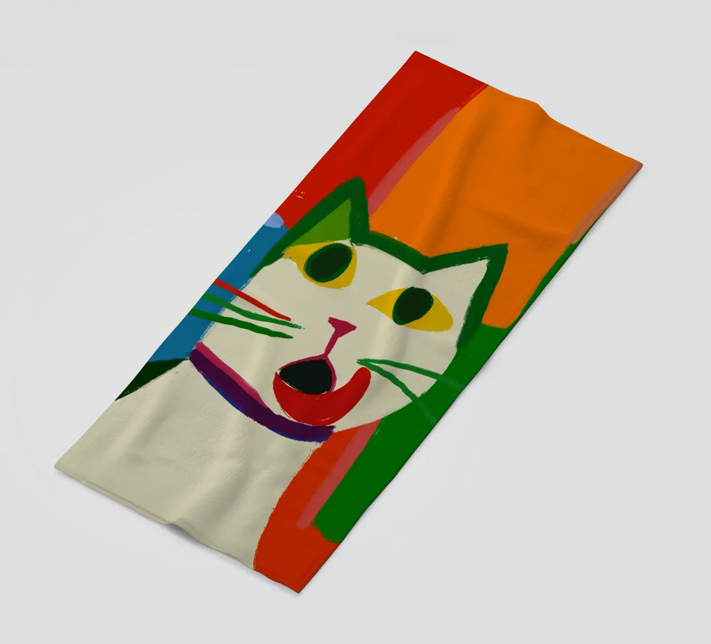 Catilicious beach towel by Little Dean