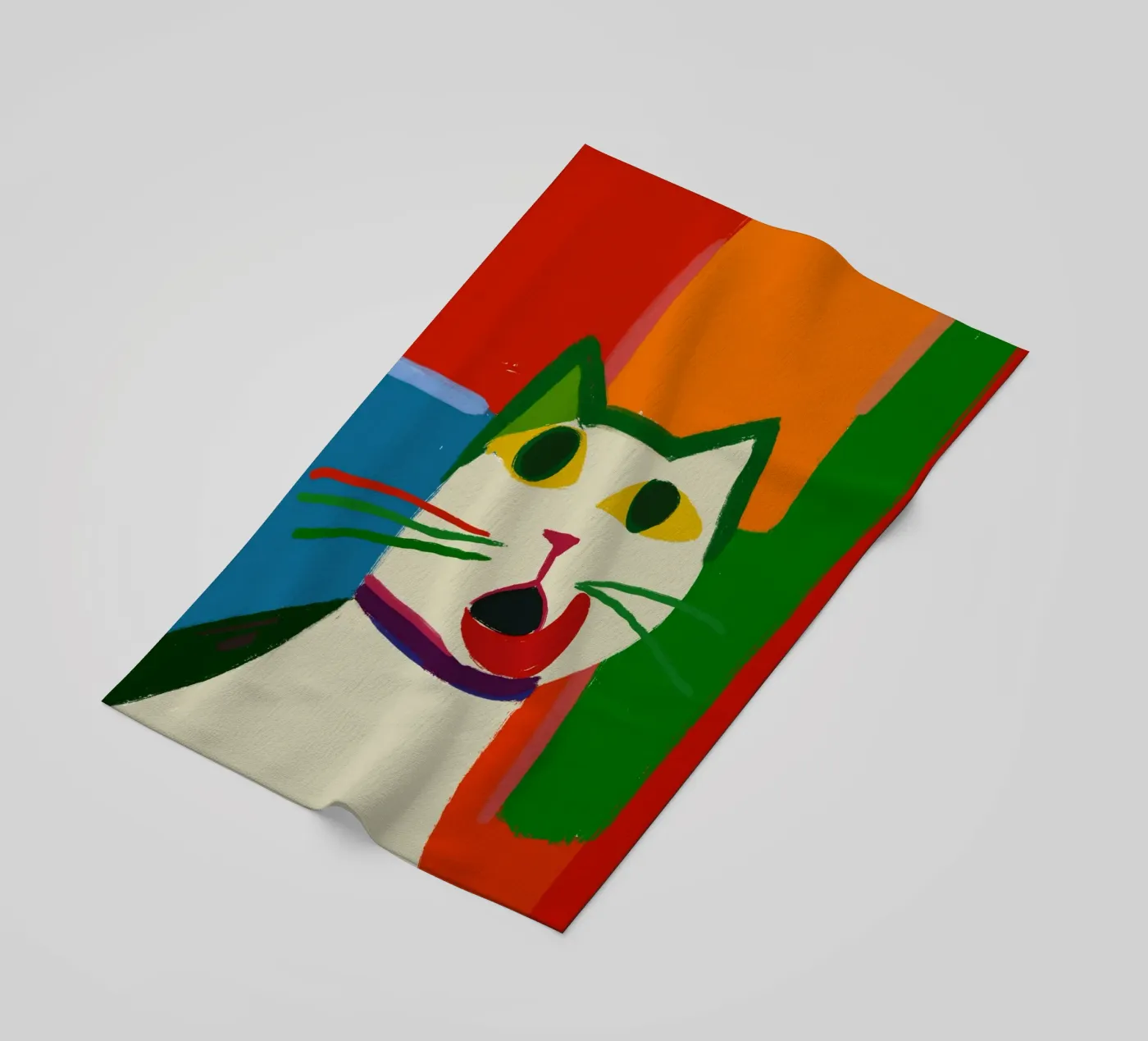 Catilicious beach towel by Little Dean