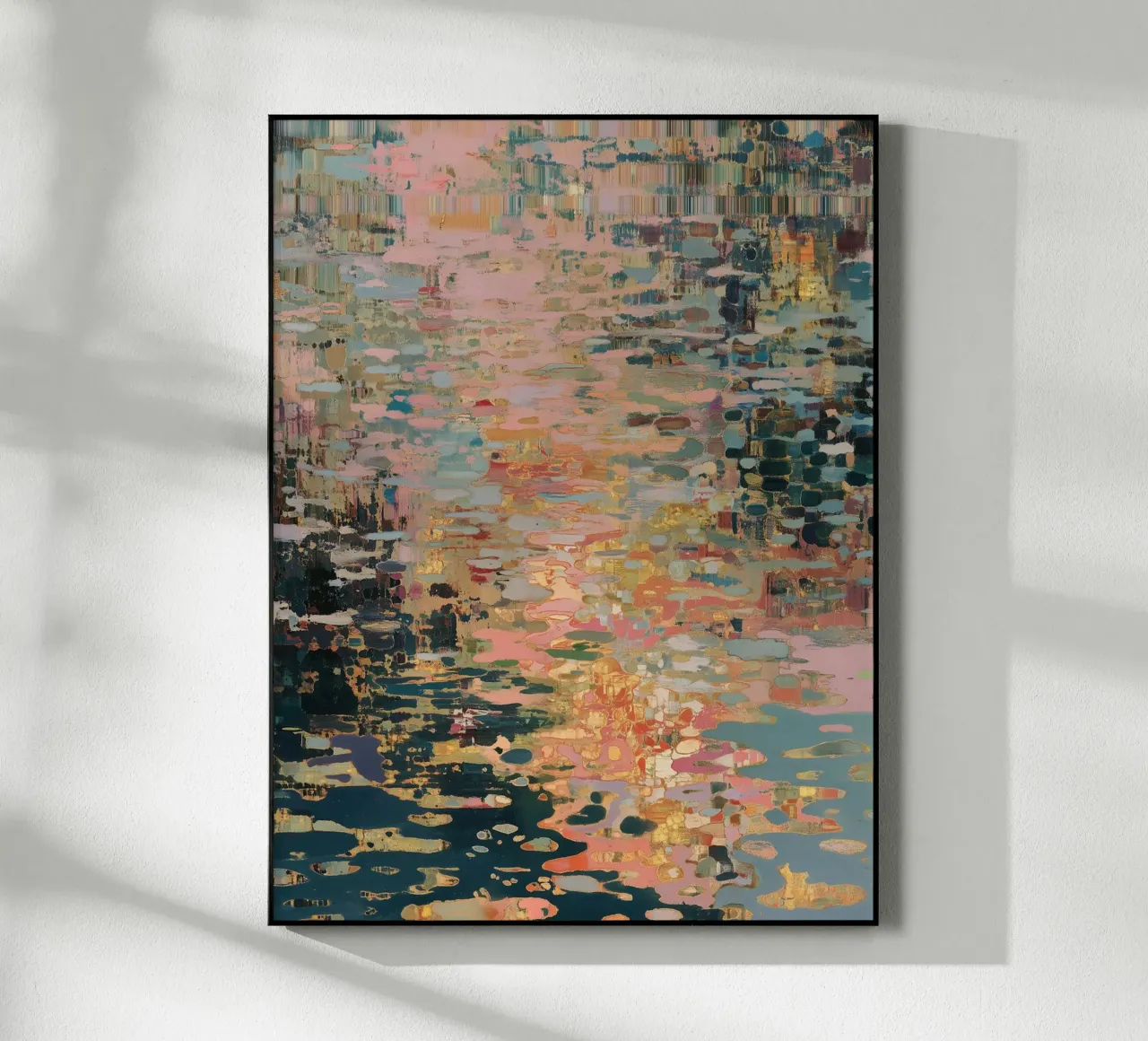 Golden abstract dimensions acrylic glass by Carinaprint