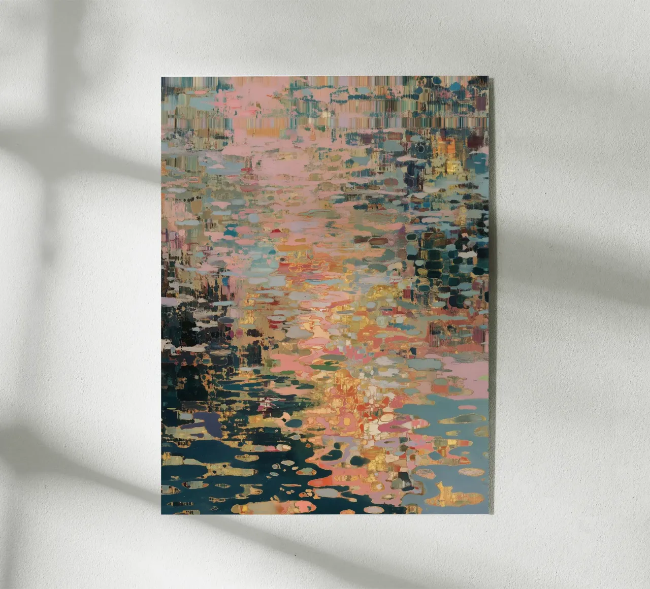 Golden abstract dimensions acrylic glass by Carinaprint