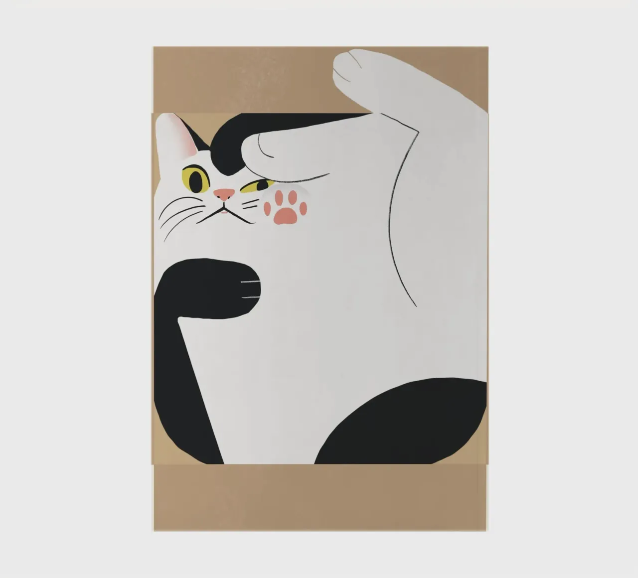 Cat in a square box notebook by Little Dean