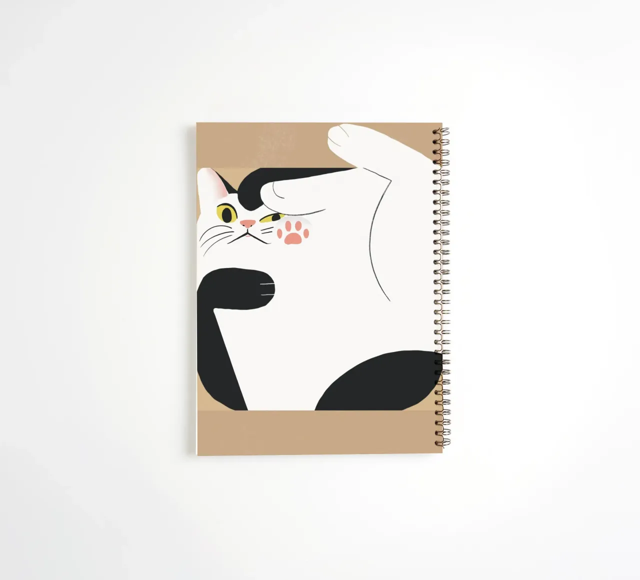 Cat in a square box spiral notebook by Little Dean