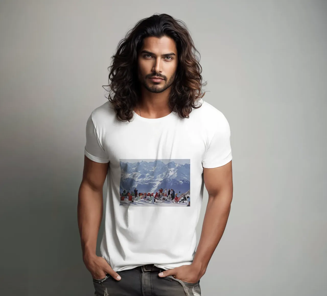 Oziare a Verbier - Slim Aarons t-shirt da Chrisvintage