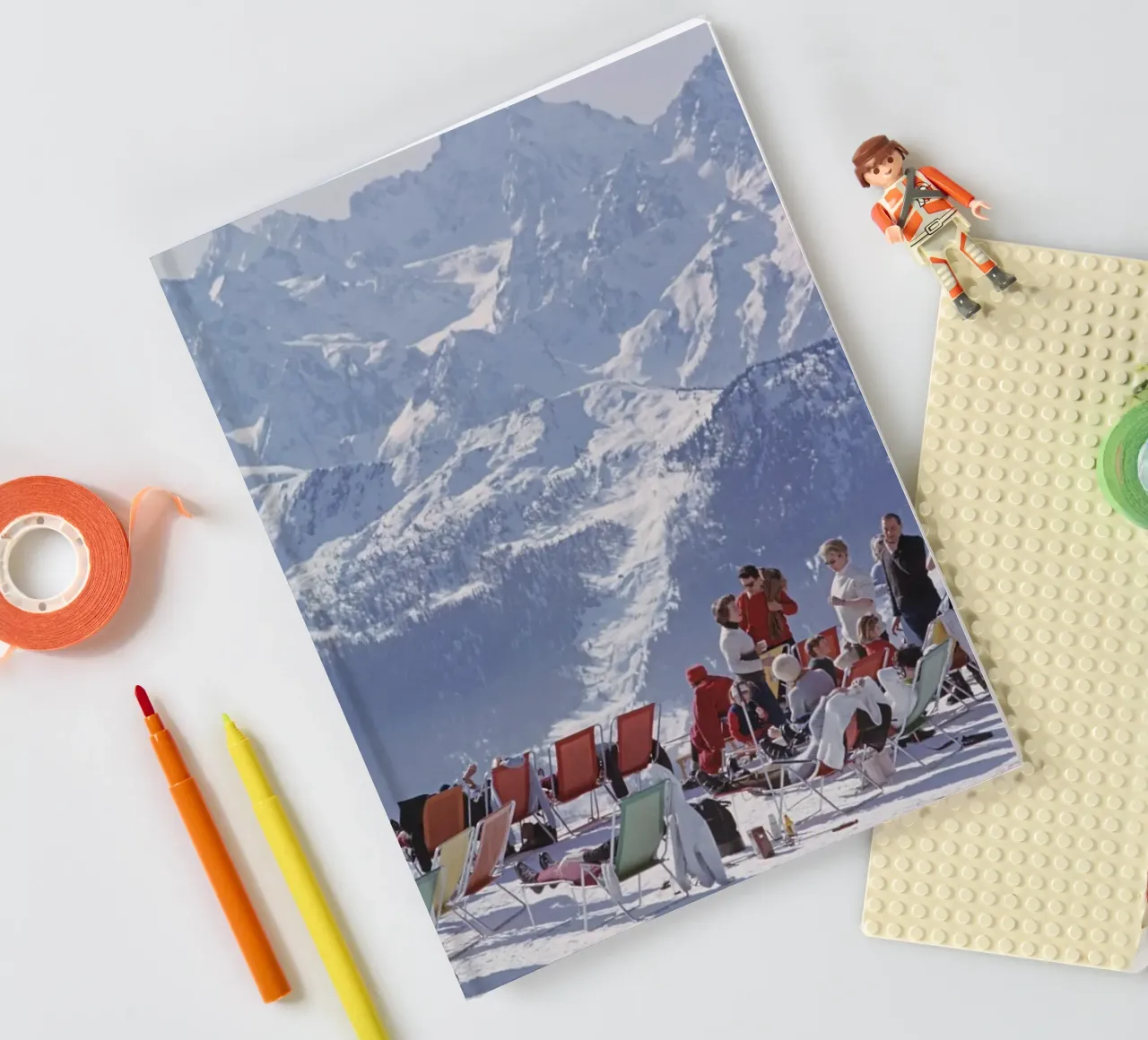 Lounging In Verbier - Slim Aarons notebook by Chrisvintage