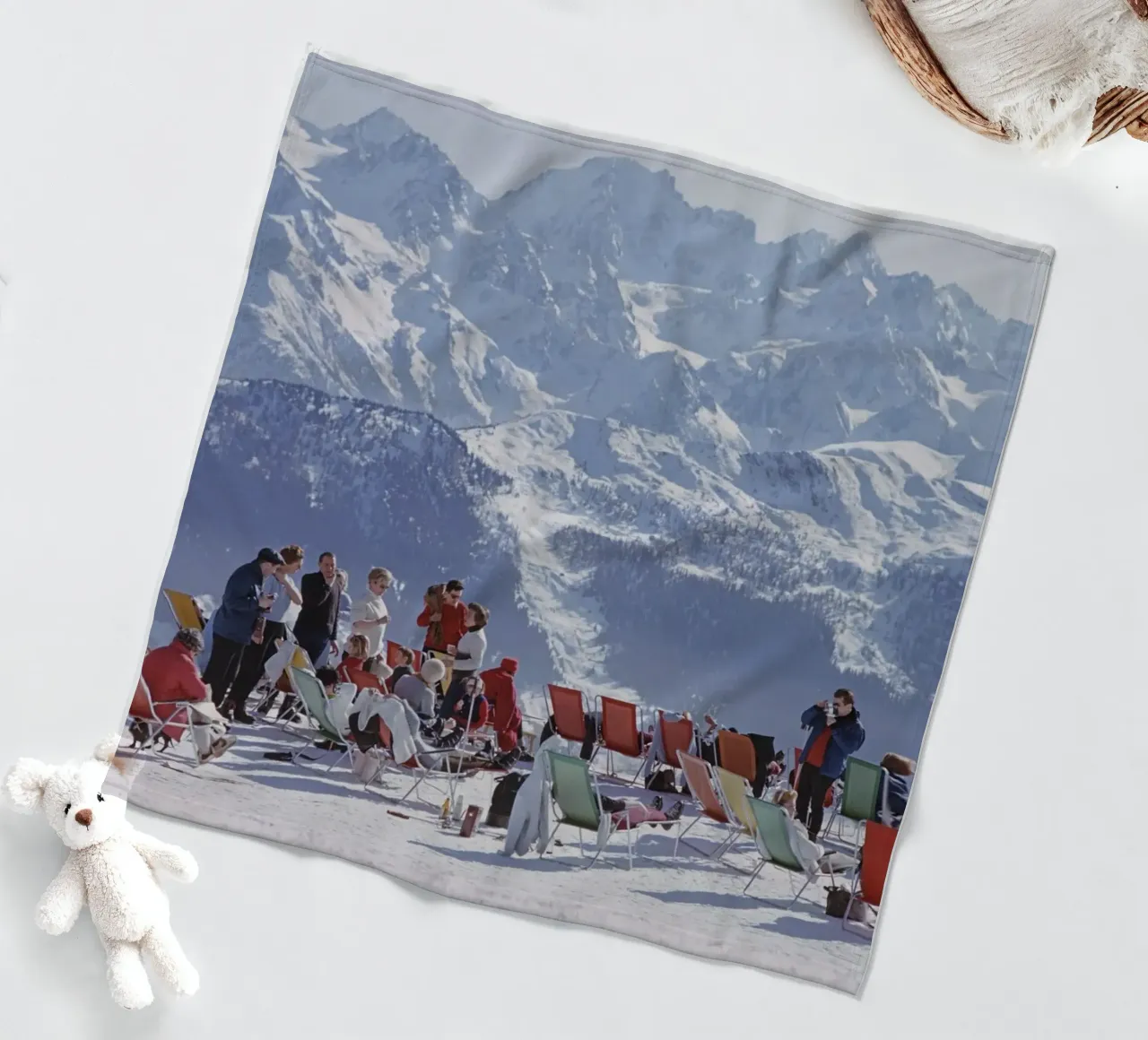Oziare a Verbier - Slim Aarons coperta in pile da Chrisvintage
