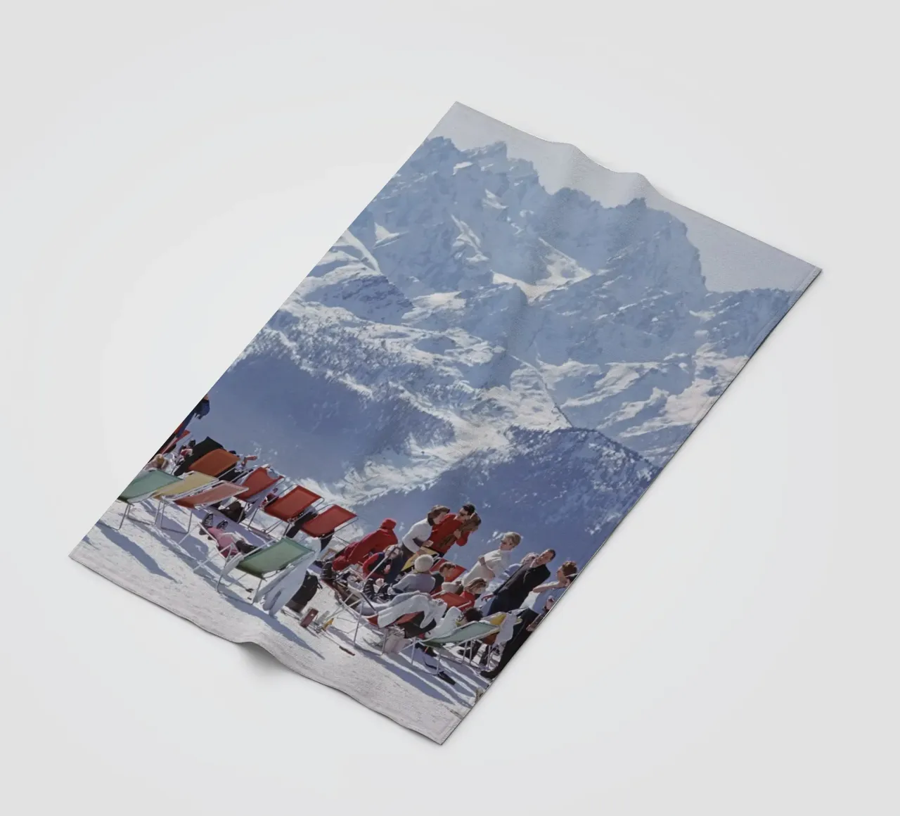 Oziare a Verbier - Slim Aarons coperta in pile da Chrisvintage
