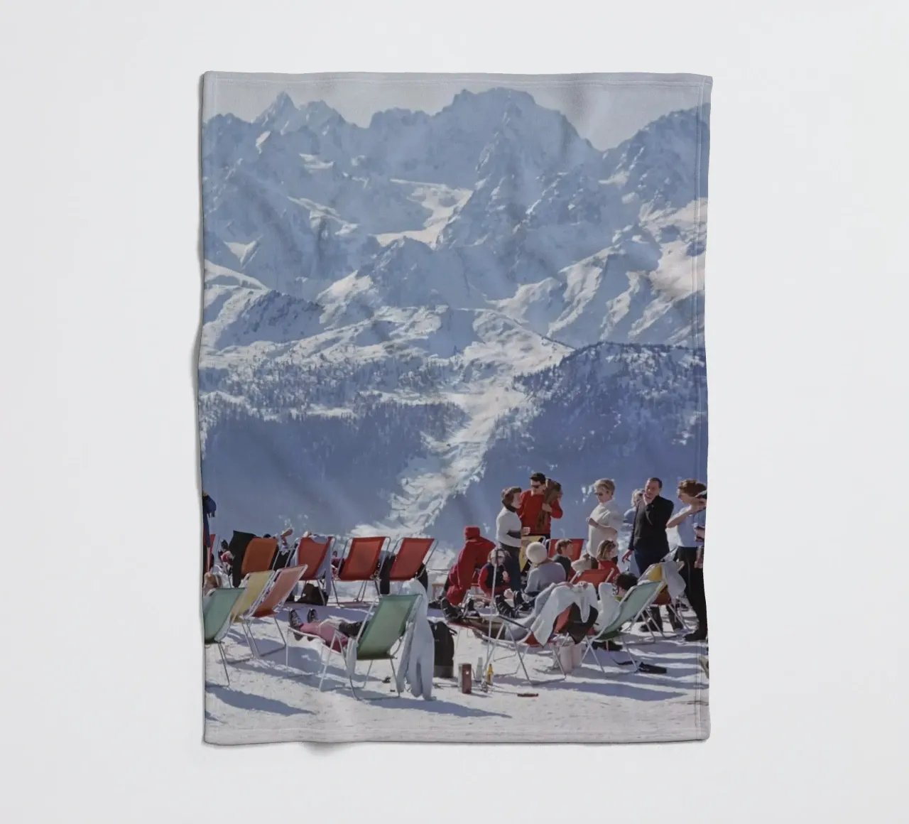 Oziare a Verbier - Slim Aarons coperta in pile da Chrisvintage