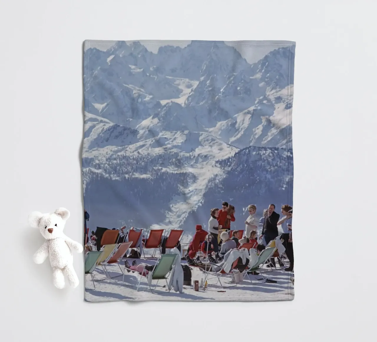 Oziare a Verbier - Slim Aarons coperta in pile da Chrisvintage