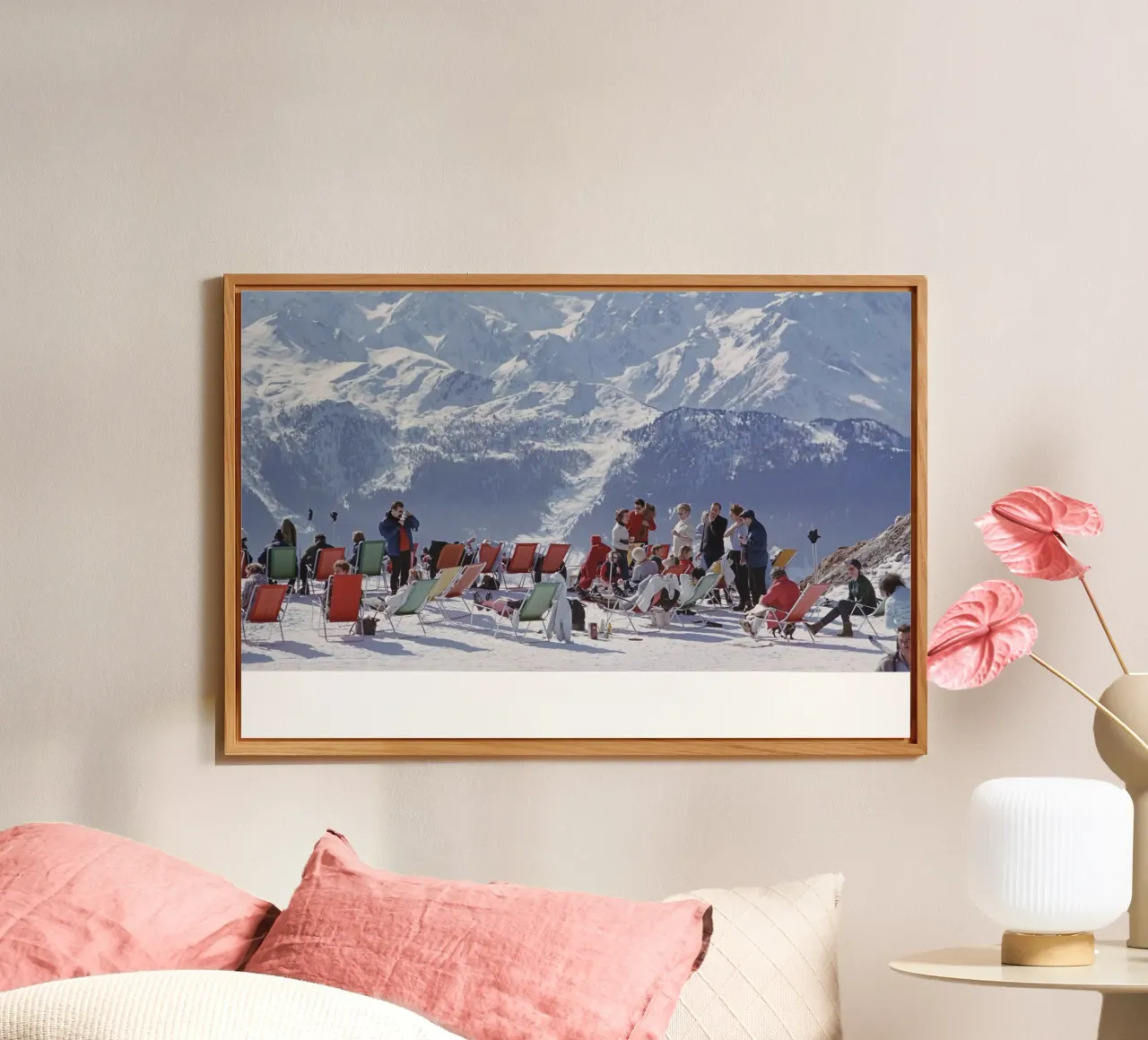 Oziare a Verbier - Slim Aarons alluminio dibond da Chrisvintage