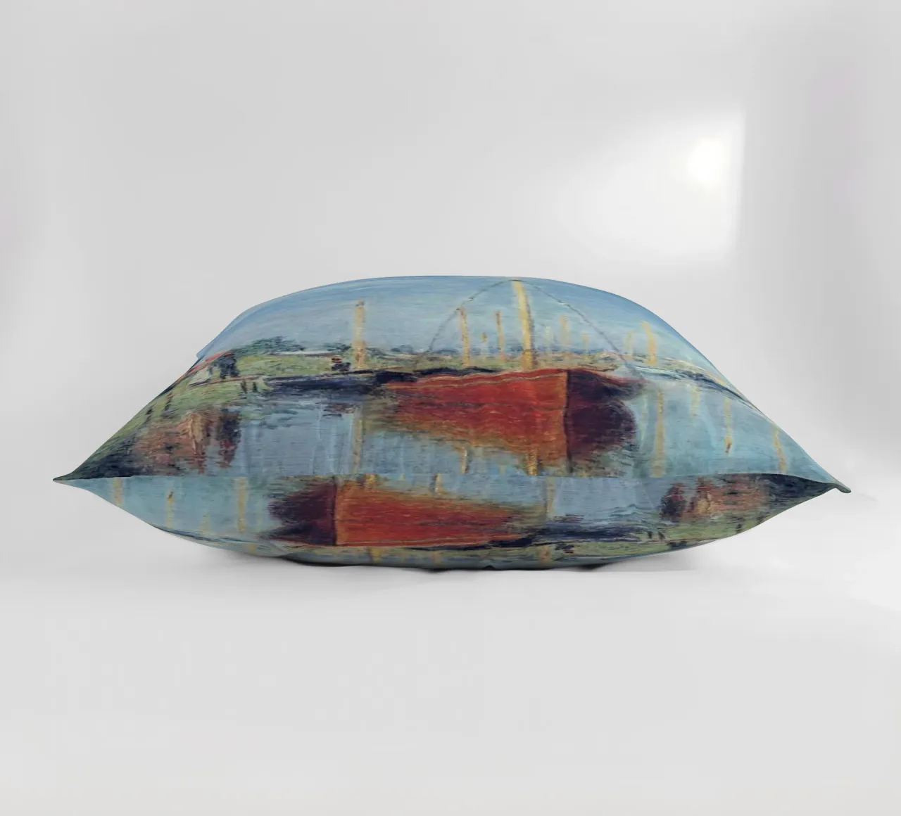 due persone vogliono salire sulla barca claude monet cuscino da belong shop