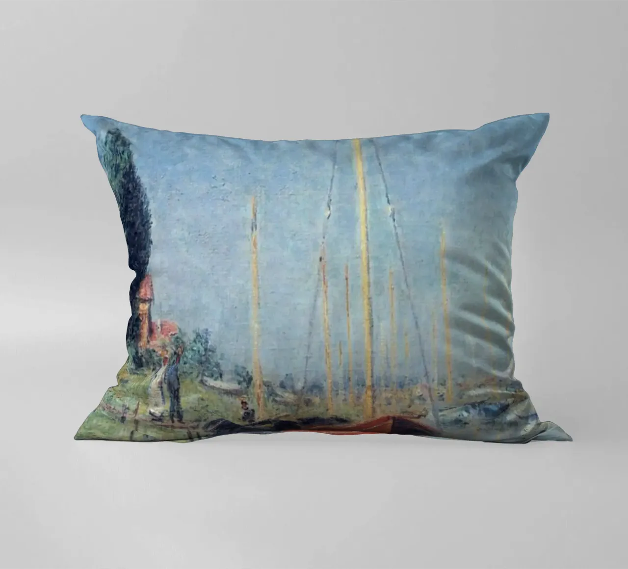 due persone vogliono salire sulla barca claude monet cuscino da belong shop