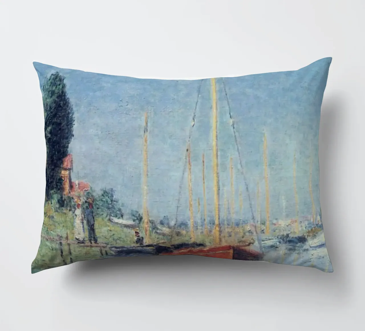 due persone vogliono salire sulla barca claude monet cuscino da belong shop