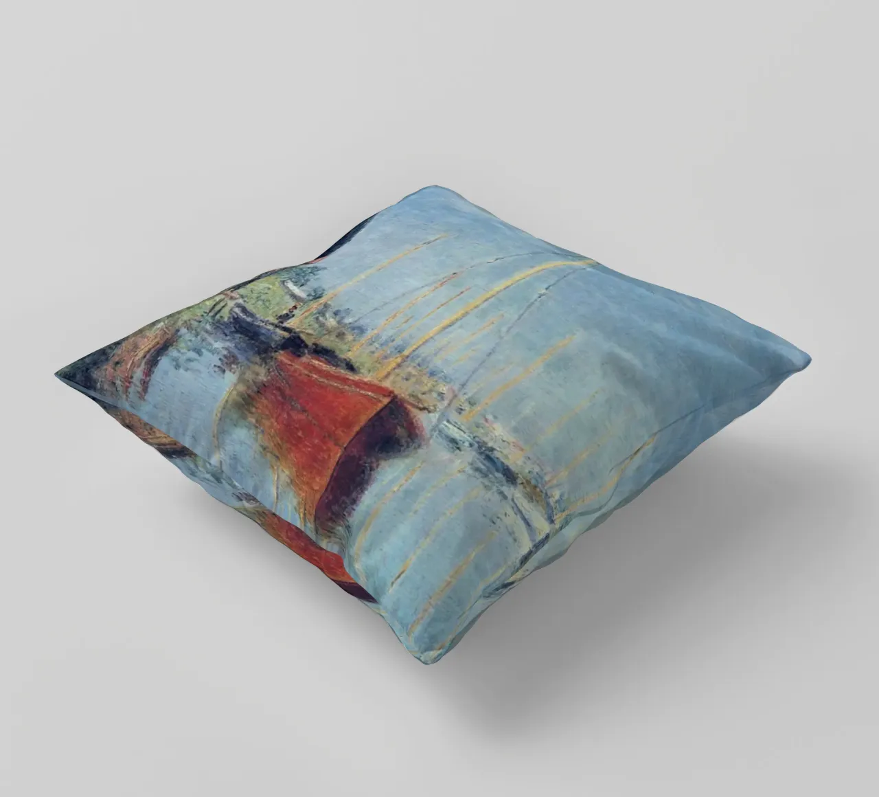 due persone vogliono salire sulla barca claude monet cuscino da belong shop