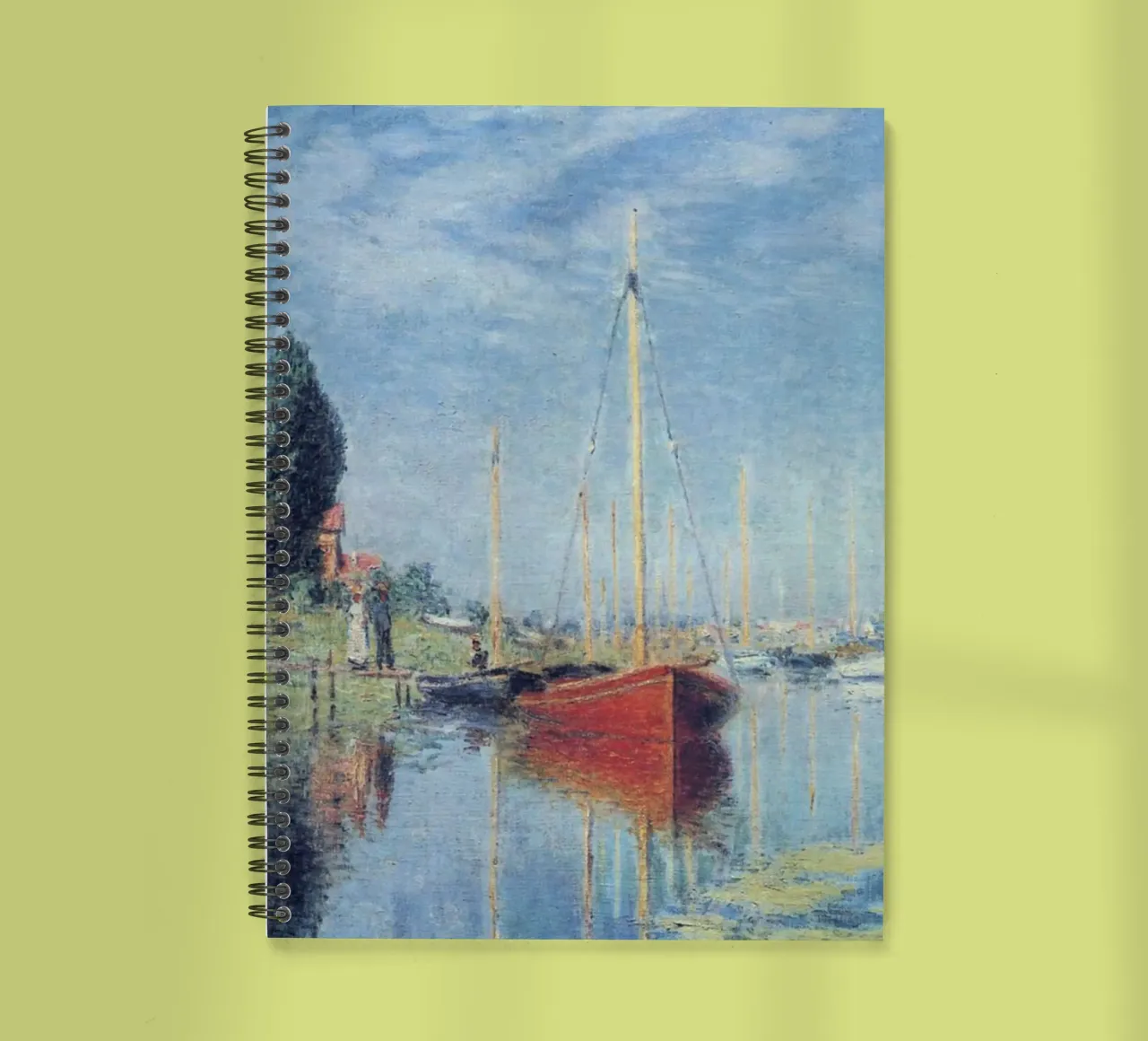 two people want to ride the boat claude monet spiral notebook by belong shop