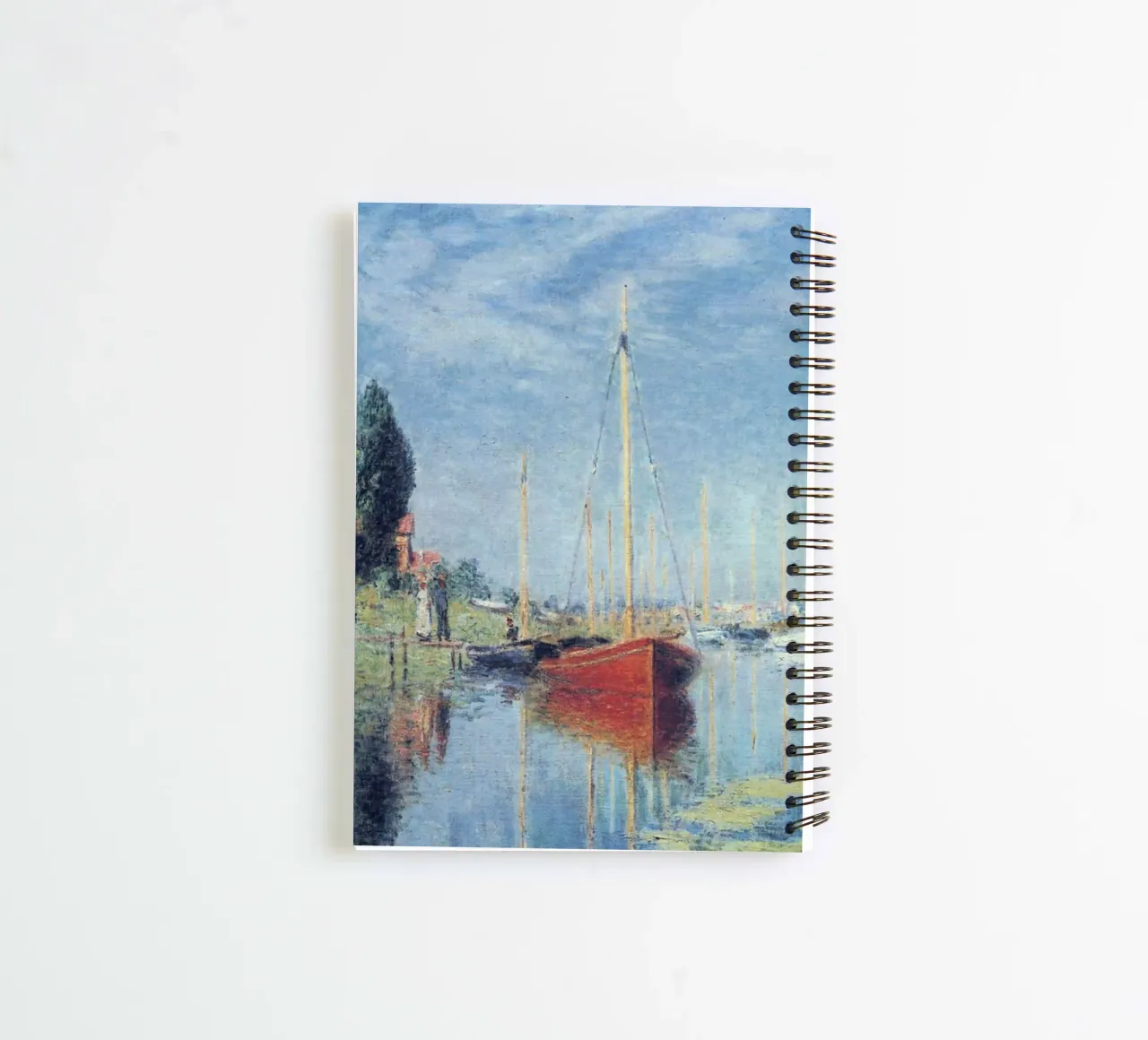 two people want to ride the boat claude monet spiral notebook by belong shop