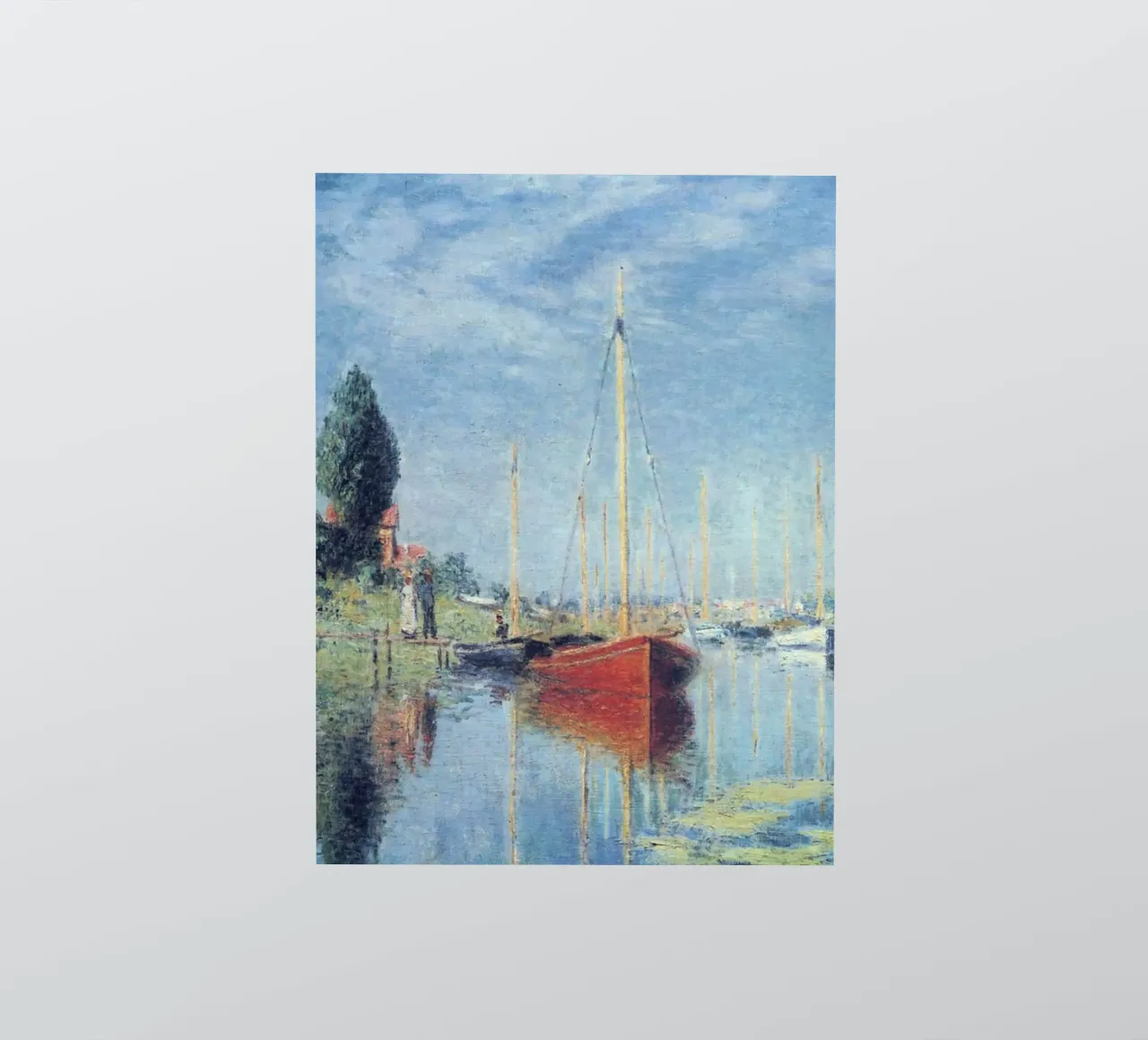 two people want to ride the boat claude monet sticker by belong shop