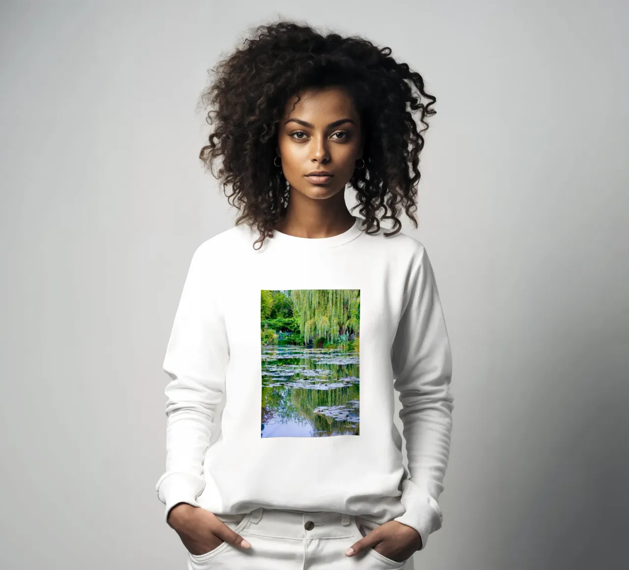 ninfee in una palude chiara claude monet felpa da belong shop