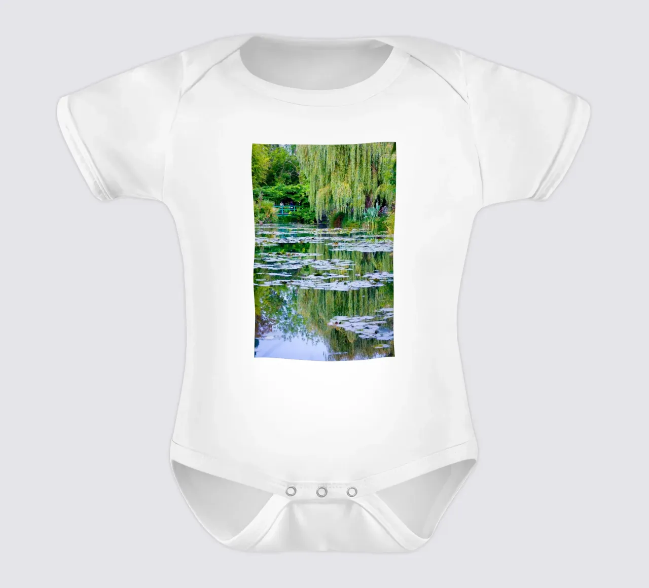 ninfee in una palude chiara claude monet body neonato maniche corte da belong shop