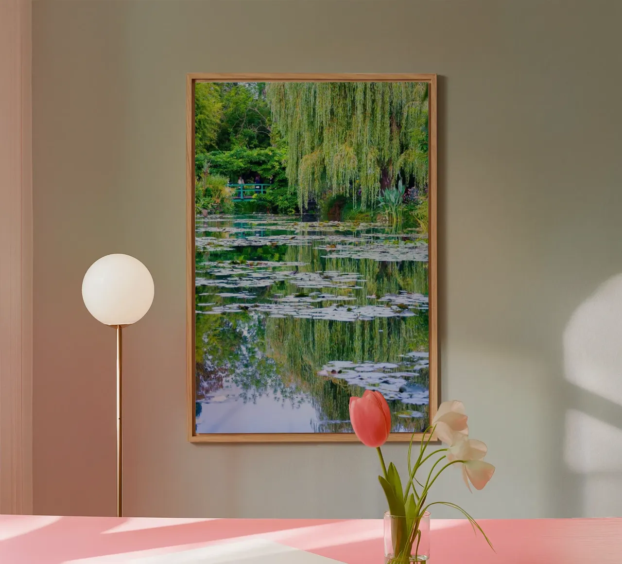 ninfee in una palude chiara claude monet alluminio dibond da belong shop