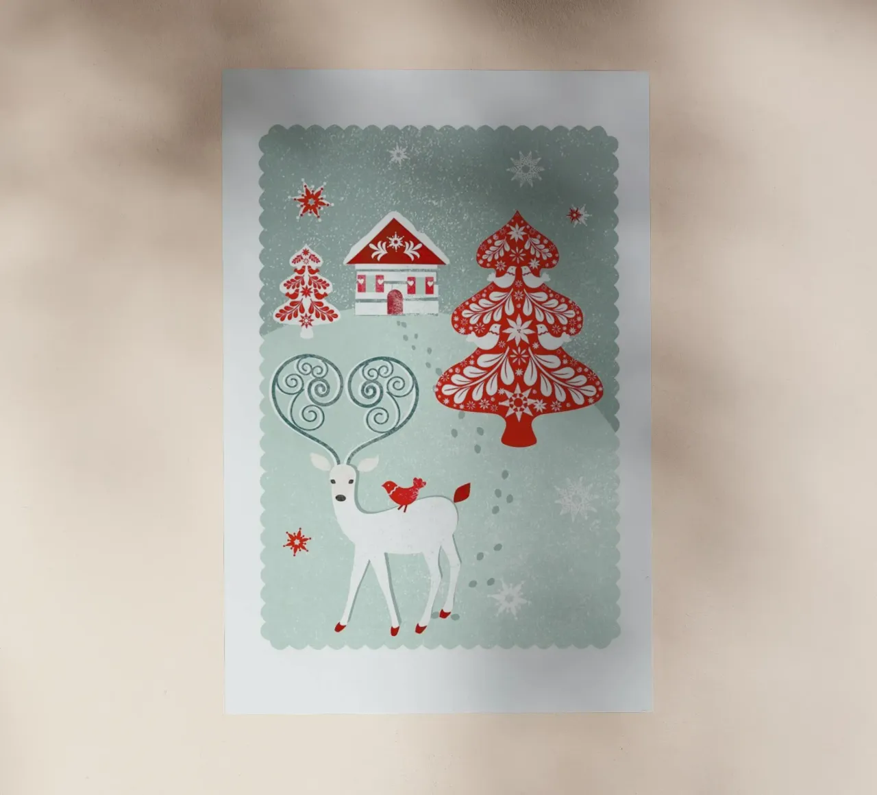 Scandi Christmas pellicola backlit da Catherine Aguilar
