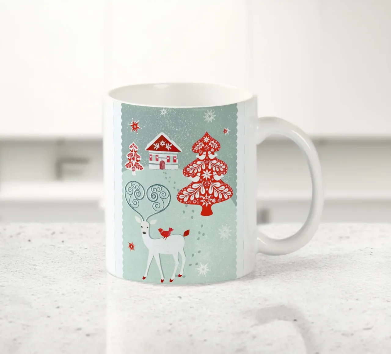 Scandi Christmas tazza in ceramica da Catherine Aguilar
