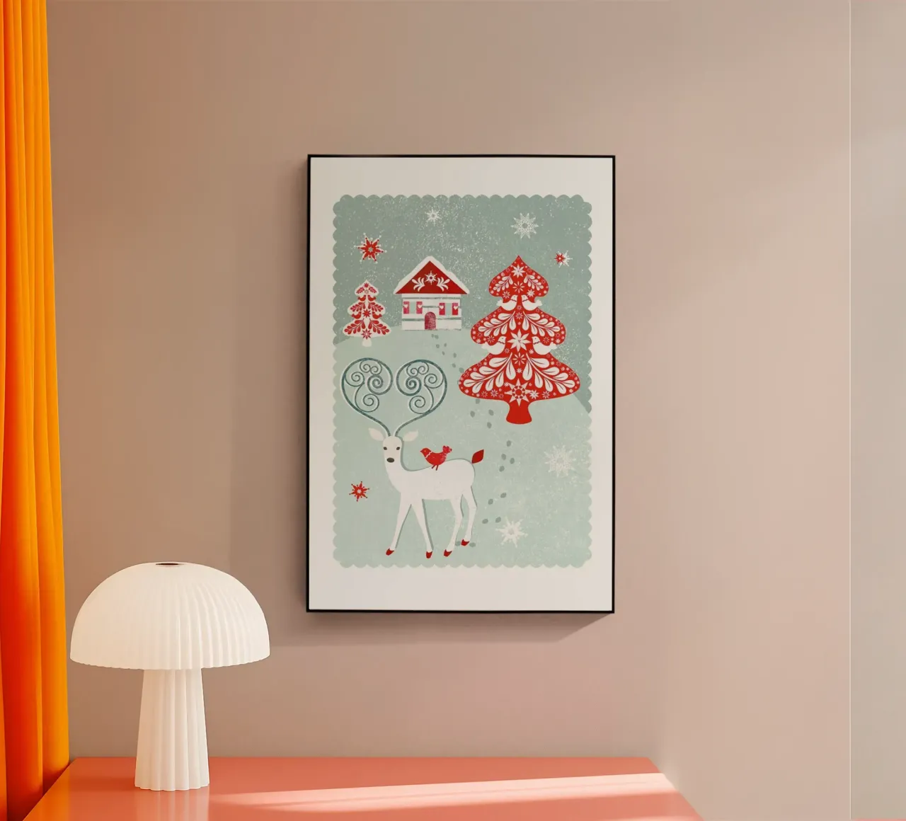 Scandi Christmas plexiglass da Catherine Aguilar