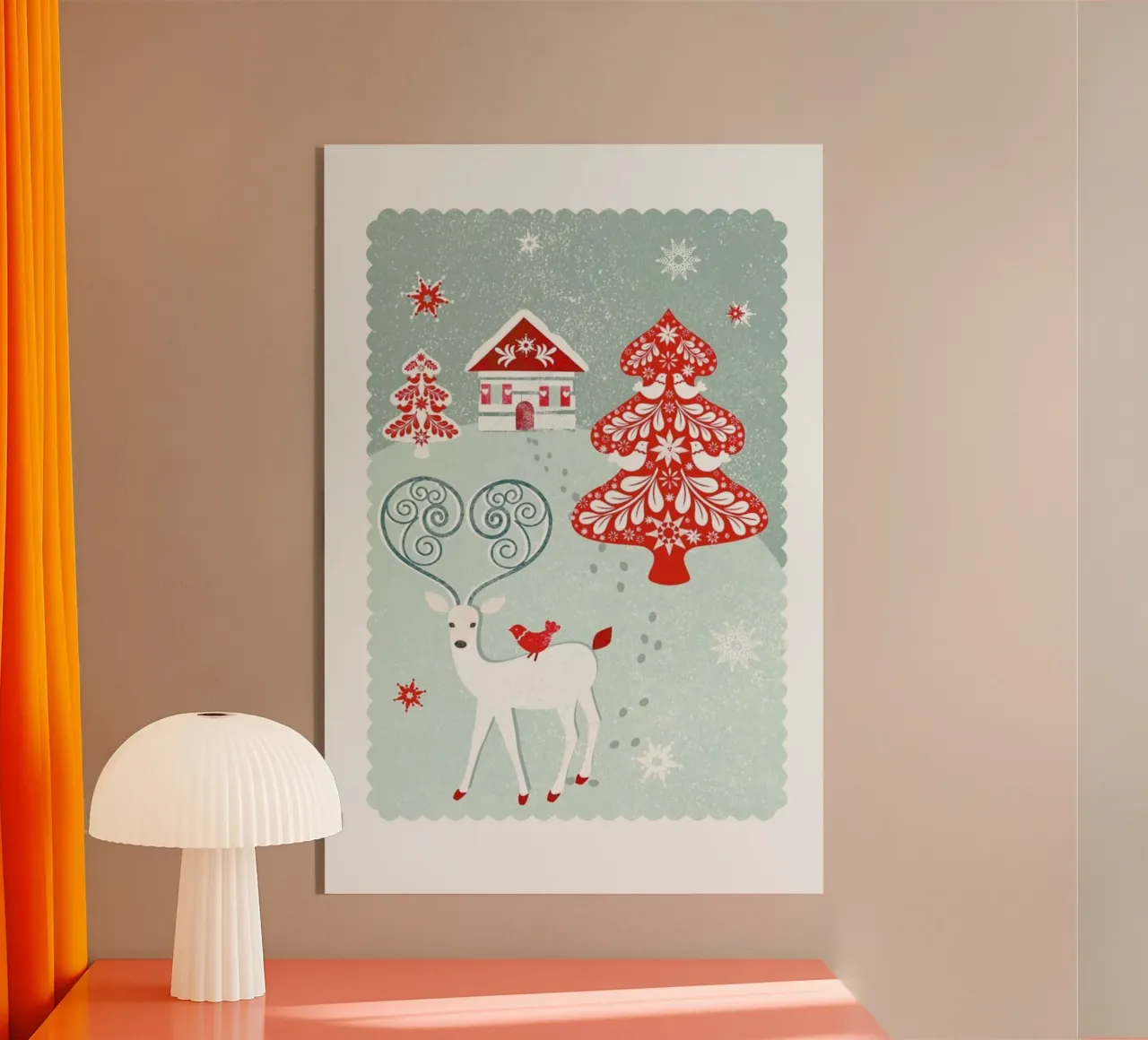 Scandi Christmas plexiglass da Catherine Aguilar