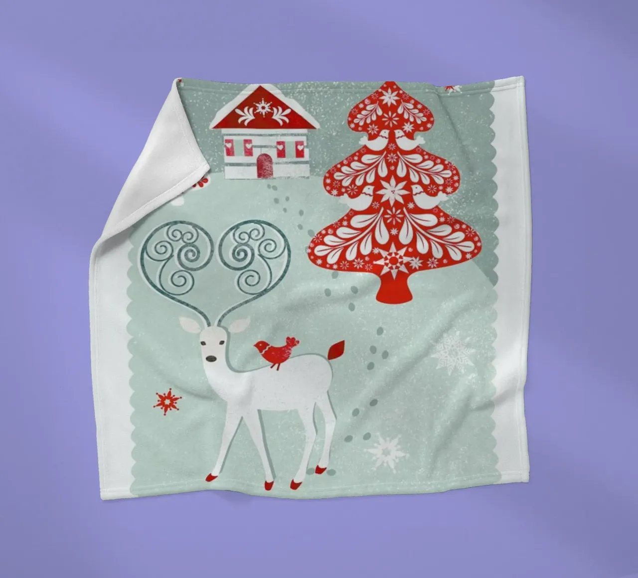 Scandi Christmas coperta in pile da Catherine Aguilar