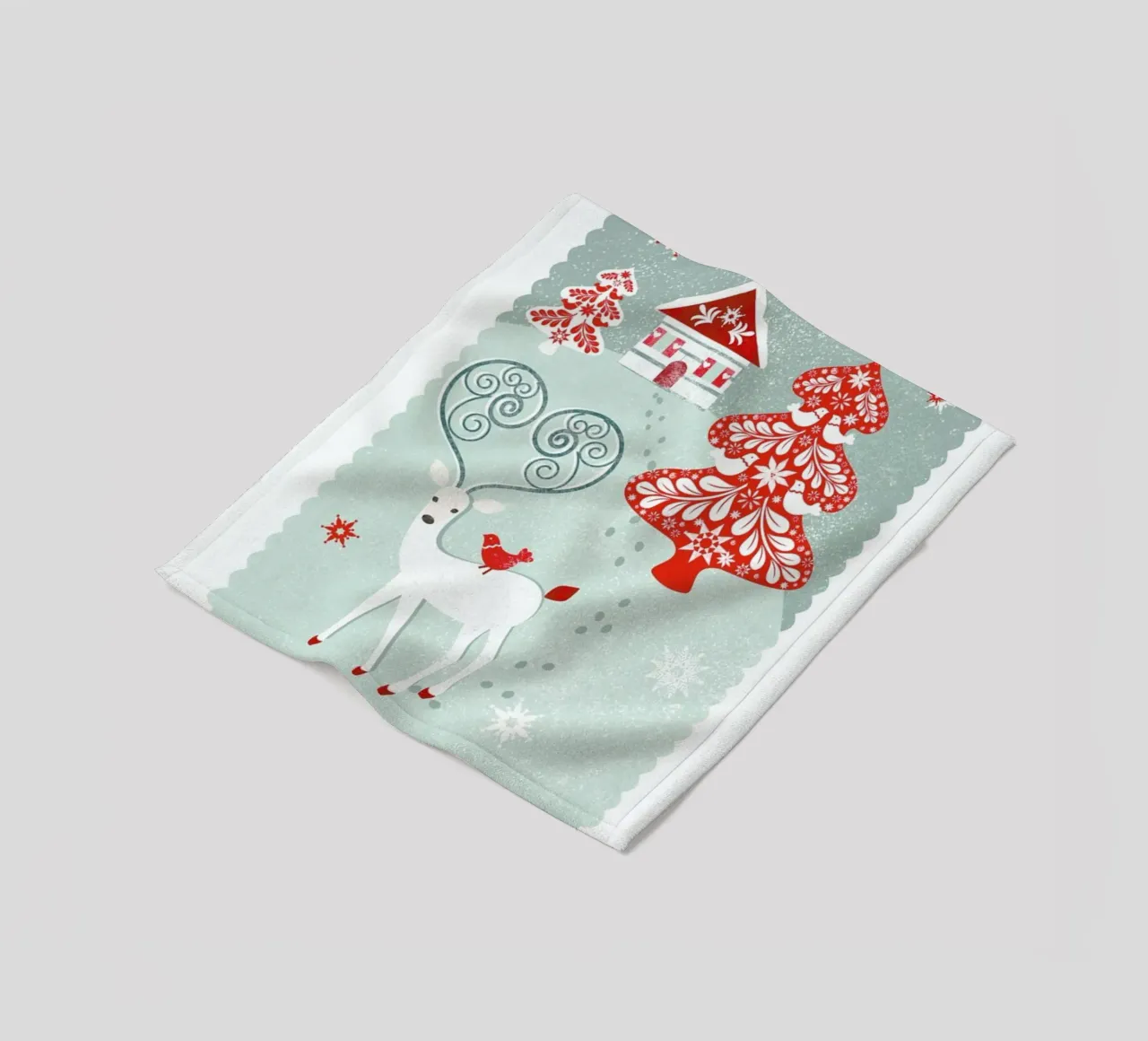 Scandi Christmas coperta in pile da Catherine Aguilar