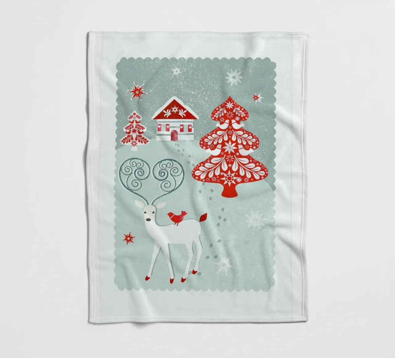Scandi Christmas coperta in pile da Catherine Aguilar