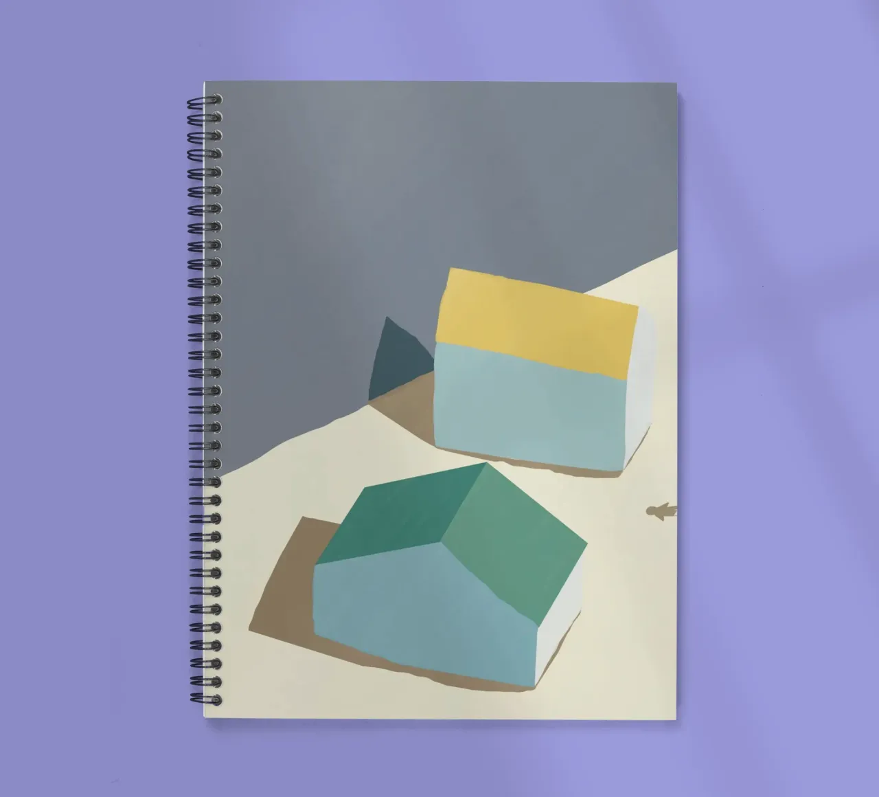 Color block landscape spiral notebook by Little Dean