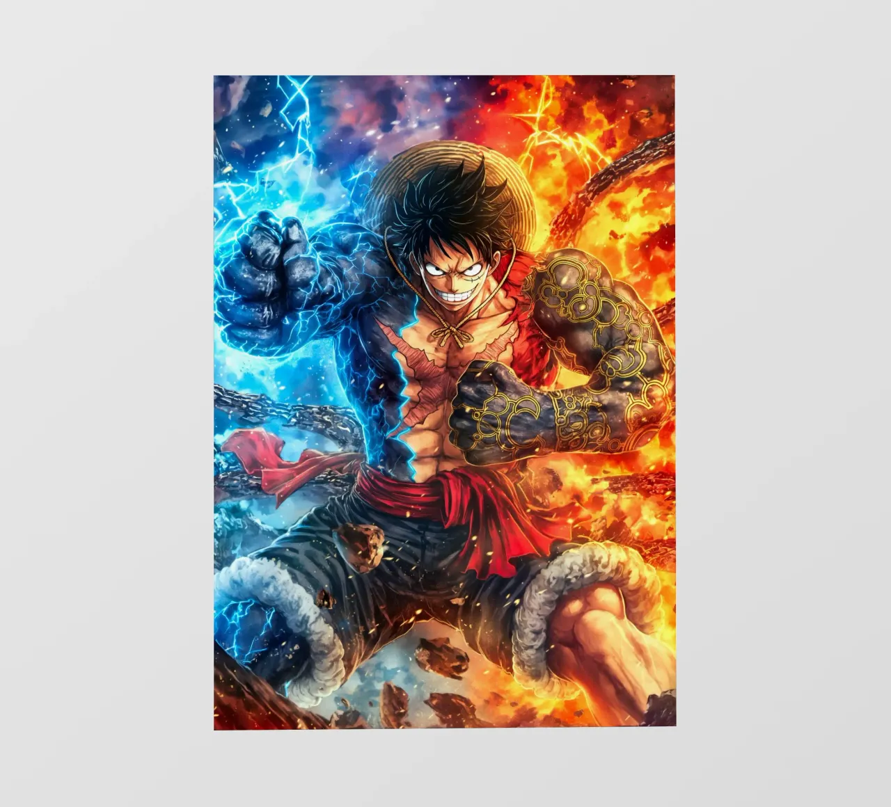 Monkey D Luffy One Piece lámina retroiluminada de Fleur de Lys