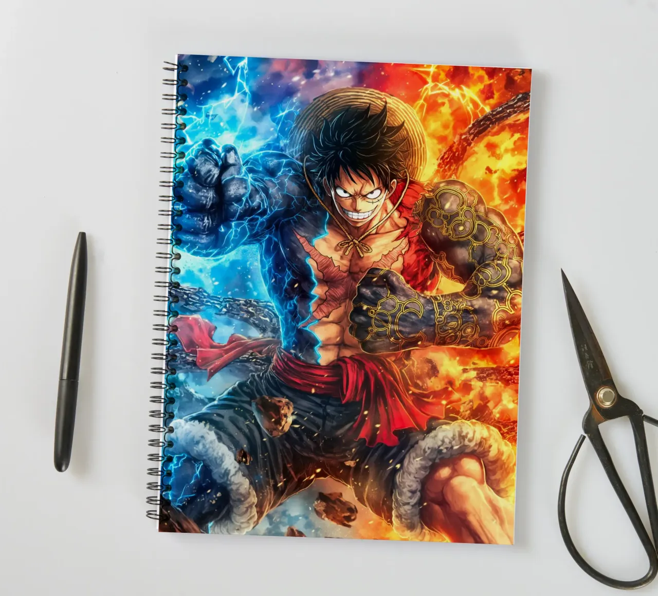 Monkey D Luffy One Piece spiral notebook by Fleur de Lys