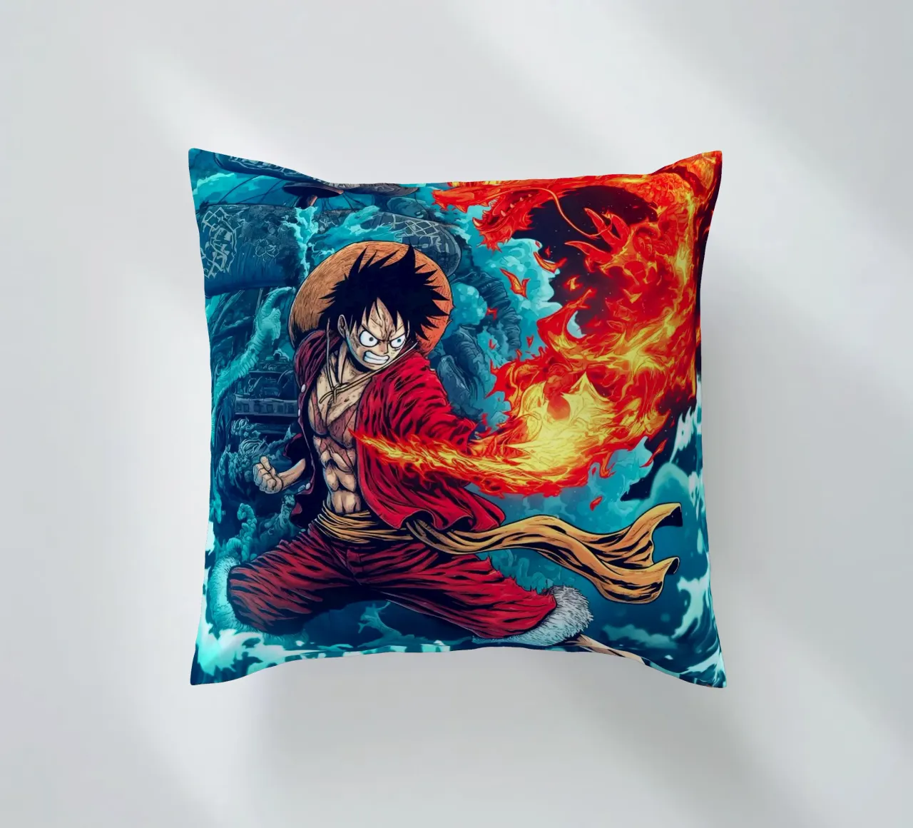 Monkey D Luffy One Piece cuscino da Fleur de Lys