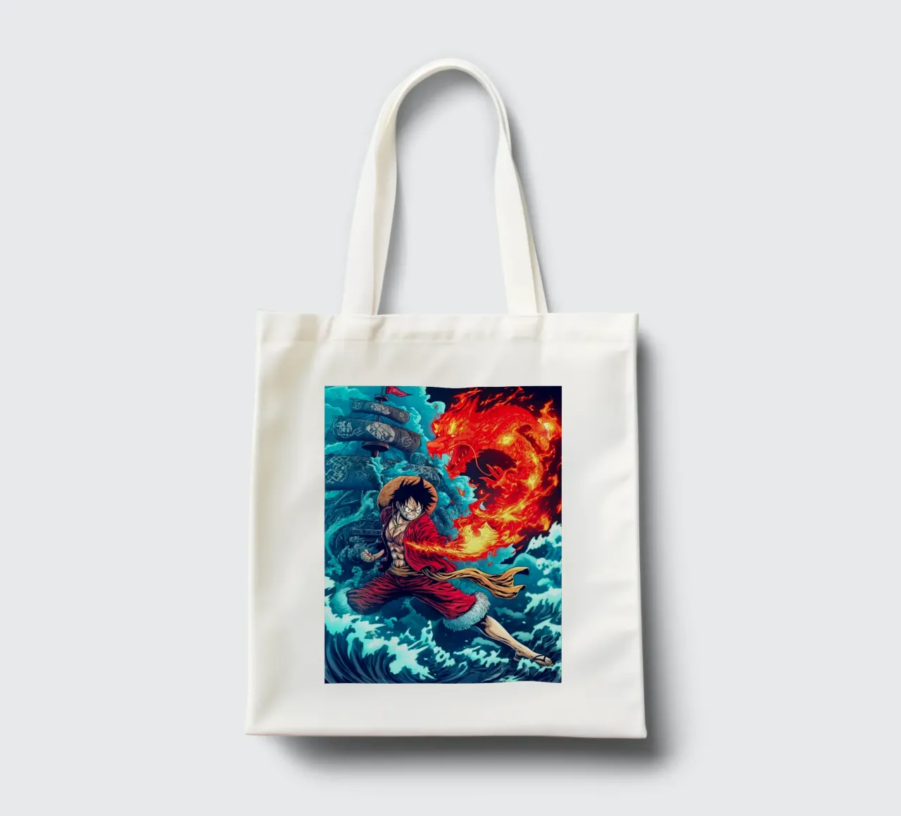 Monkey D Luffy One Piece borsa in juta da Fleur de Lys