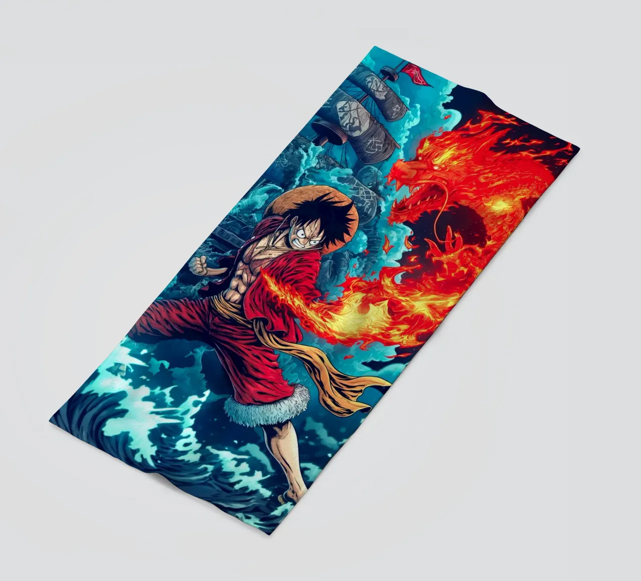 Monkey D Luffy One Piece telo mare da Fleur de Lys
