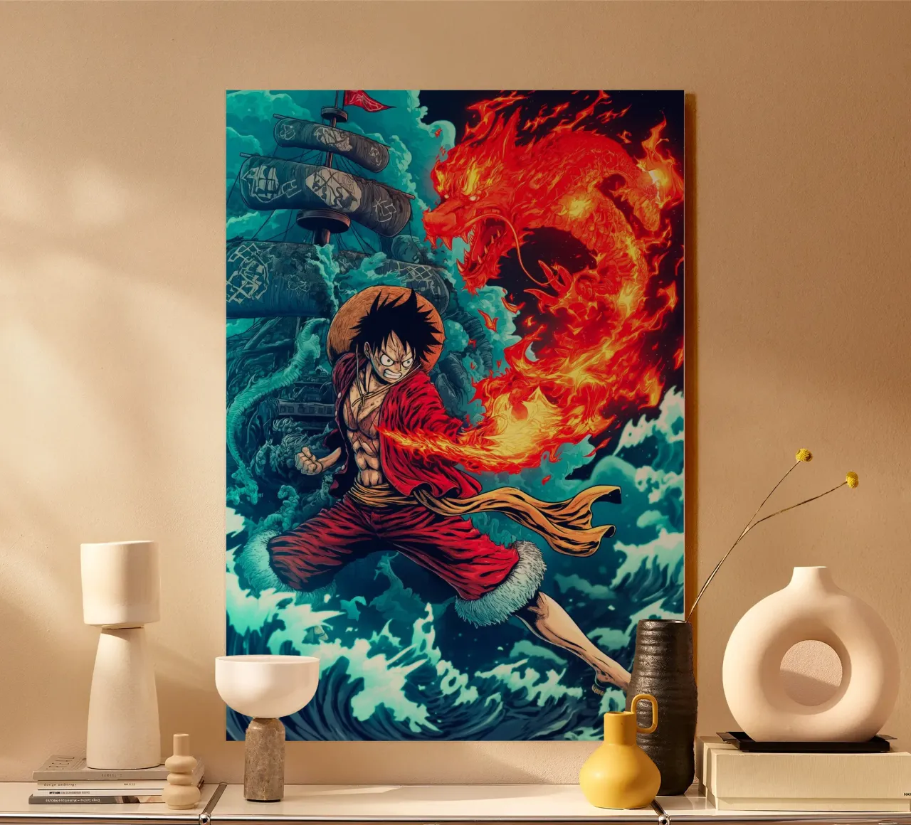 Monkey D Luffy One Piece alluminio dibond da Fleur de Lys