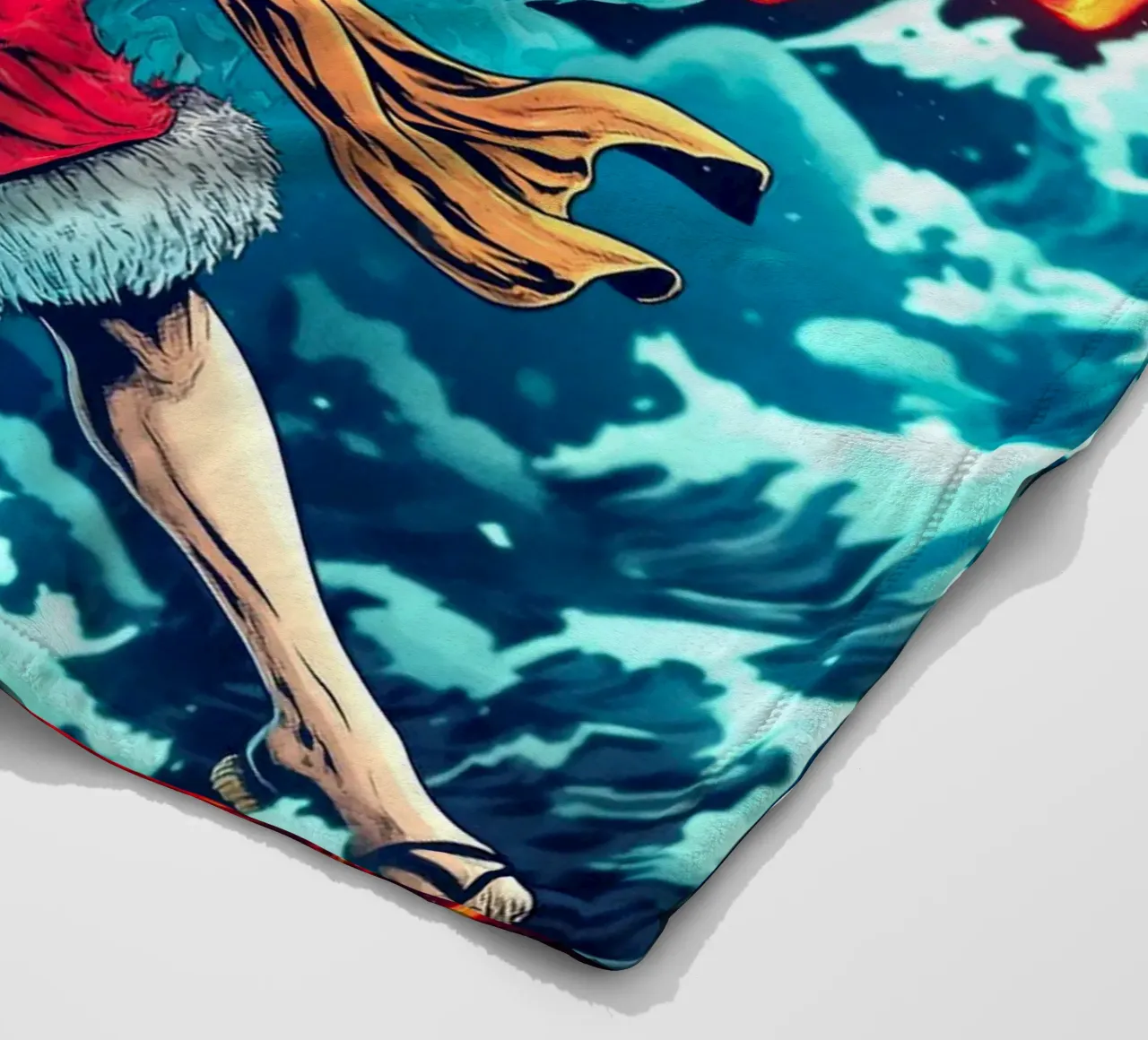 Monkey D Luffy One Piece coperta in pile da Fleur de Lys
