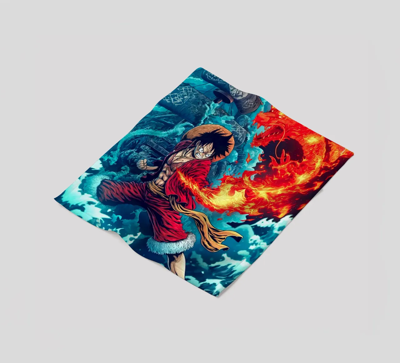 Monkey D Luffy One Piece coperta in pile da Fleur de Lys