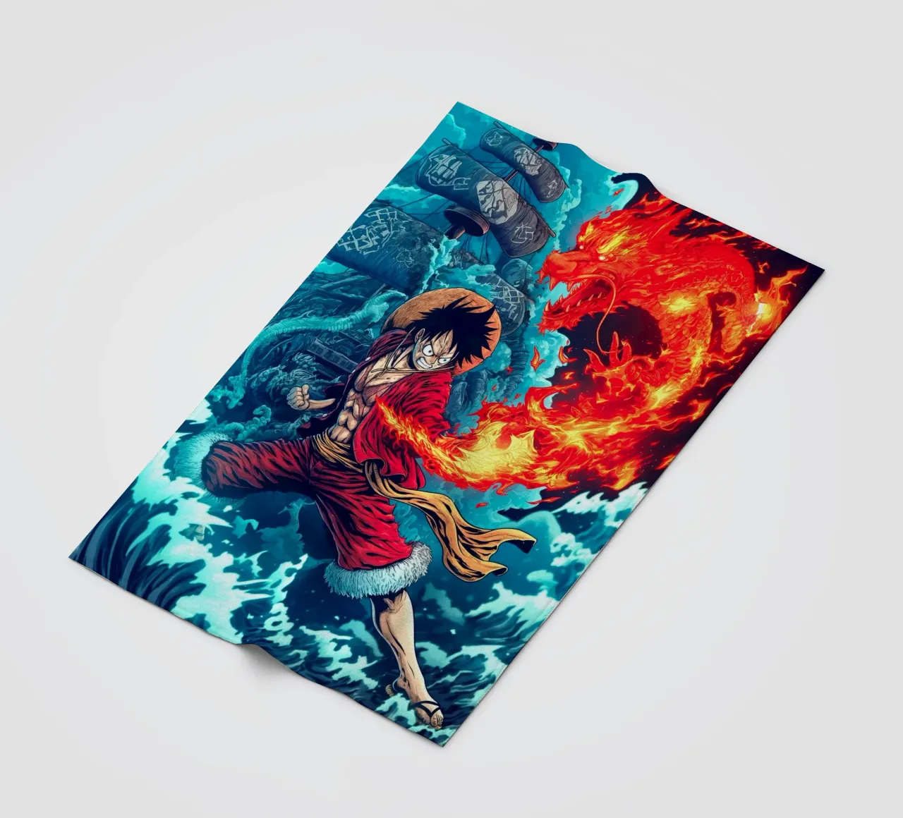 Monkey D Luffy One Piece coperta in pile da Fleur de Lys