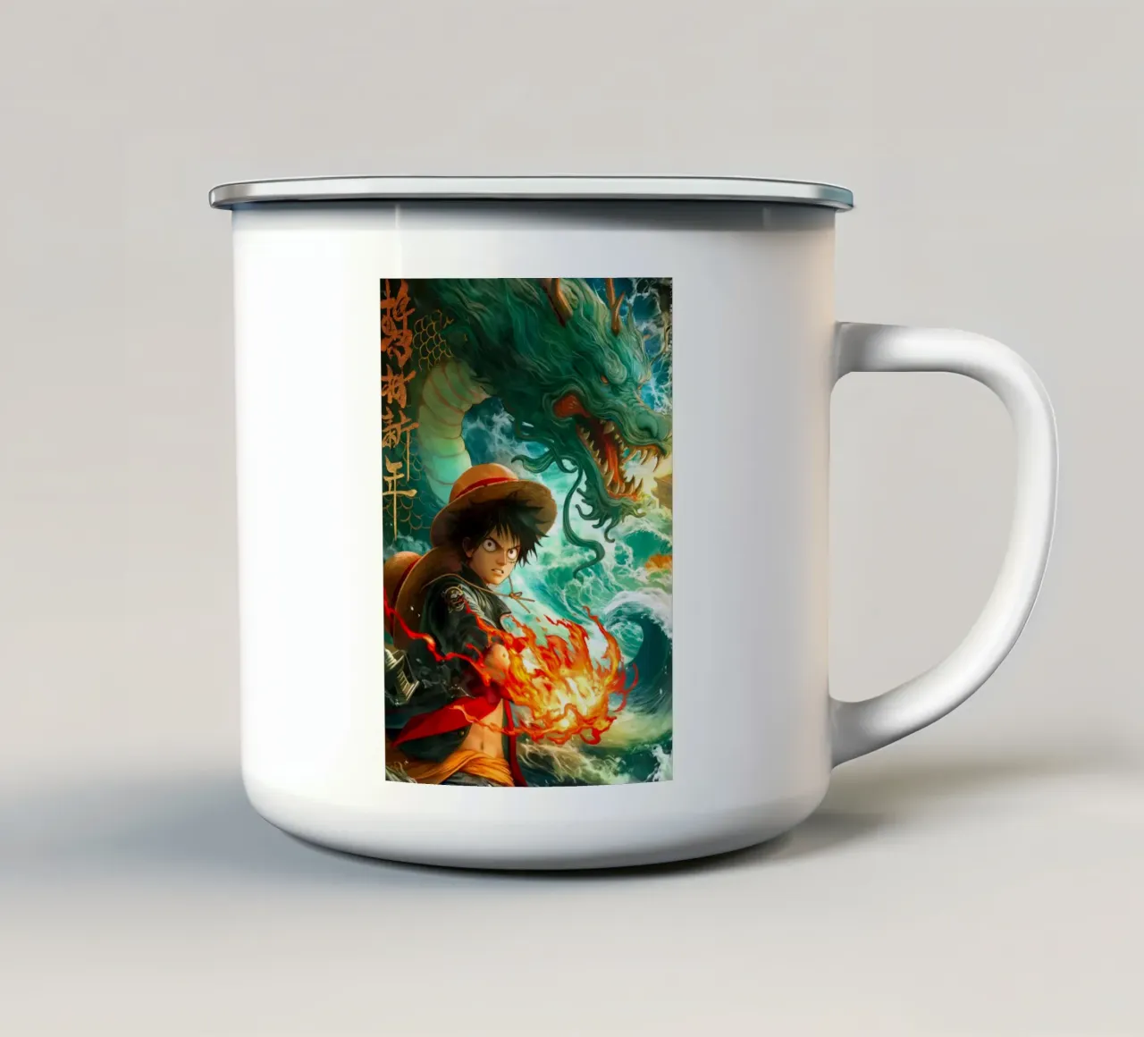 Monkey D Luffy One Piece tazza in smalto da Fleur de Lys