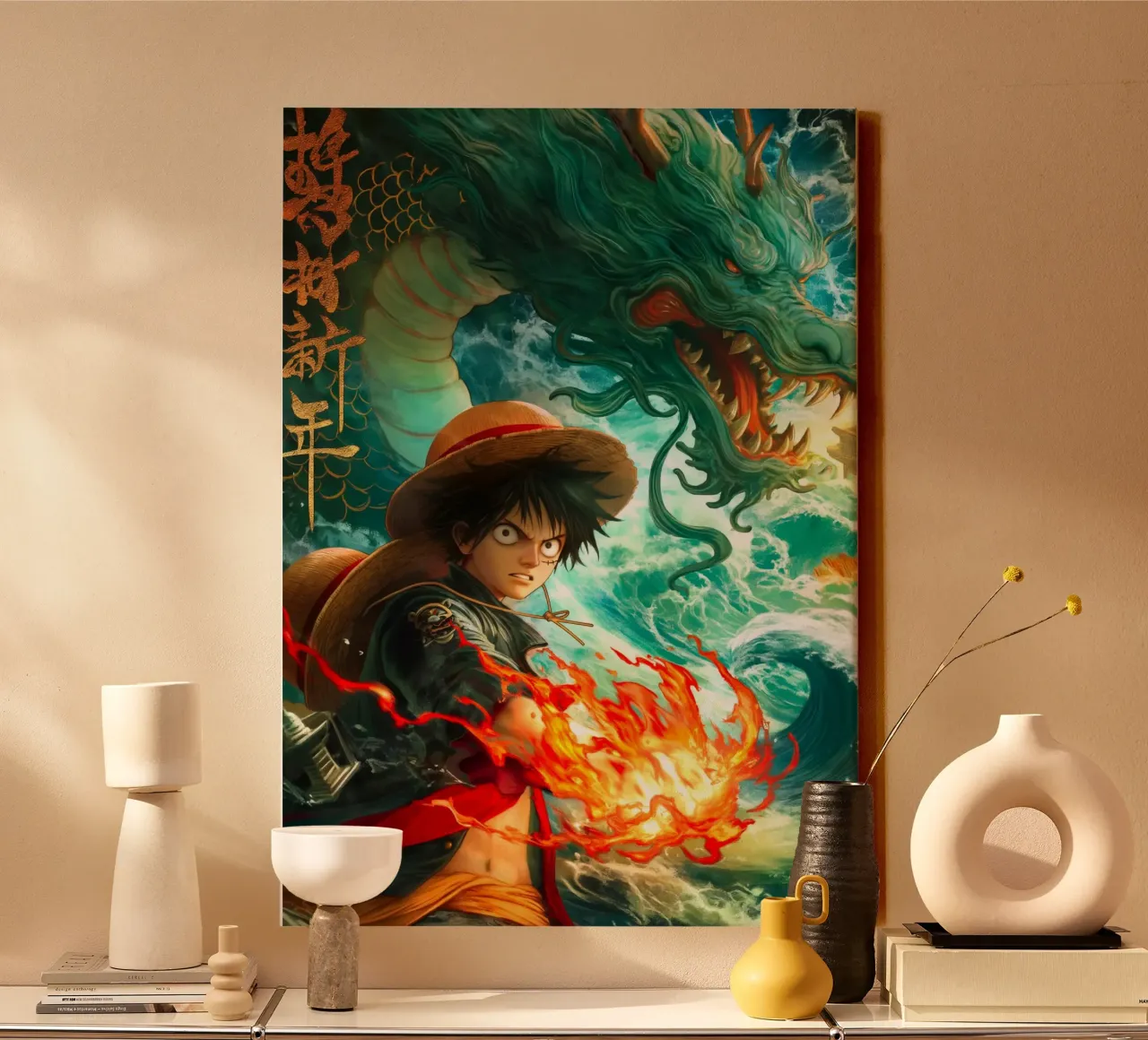 Monkey D Luffy One Piece canvas by Fleur de Lys