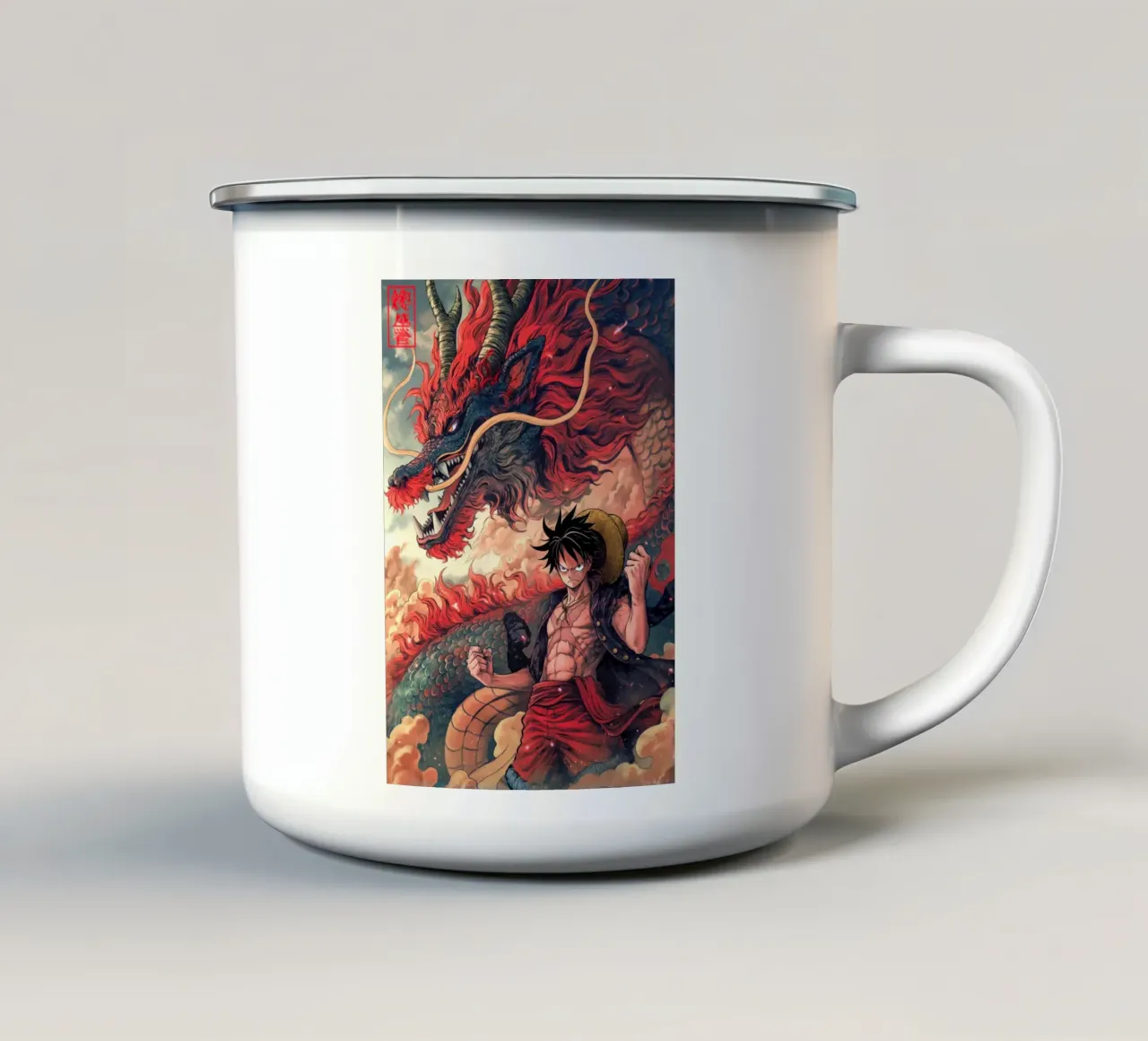 Monkey D Luffy One Piece tazza in smalto da Fleur de Lys