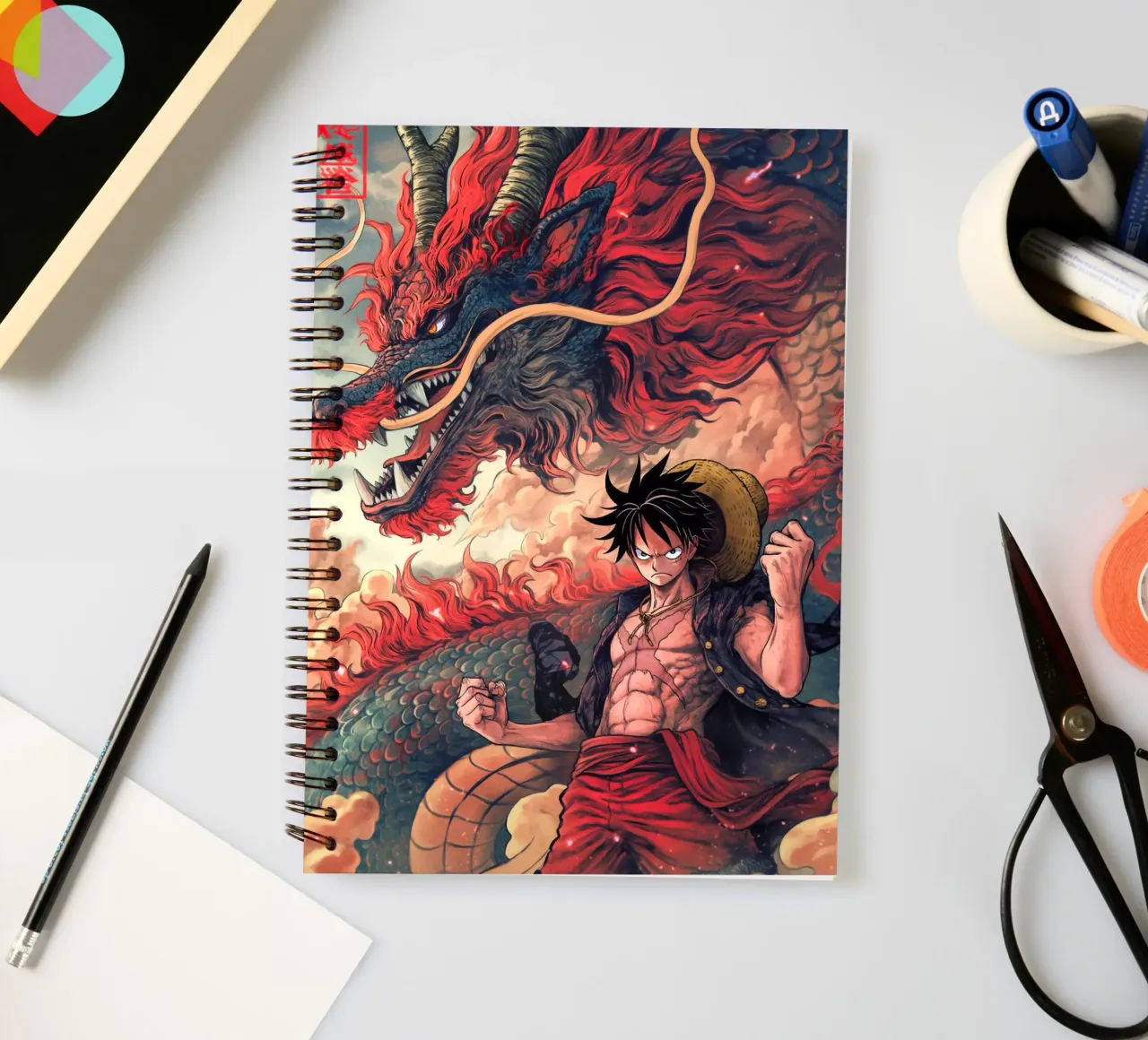 Monkey D Luffy One Piece spiral notebook by Fleur de Lys