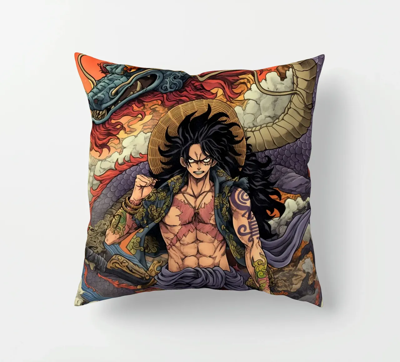 Monkey D Luffy One Piece cuscino da Fleur de Lys