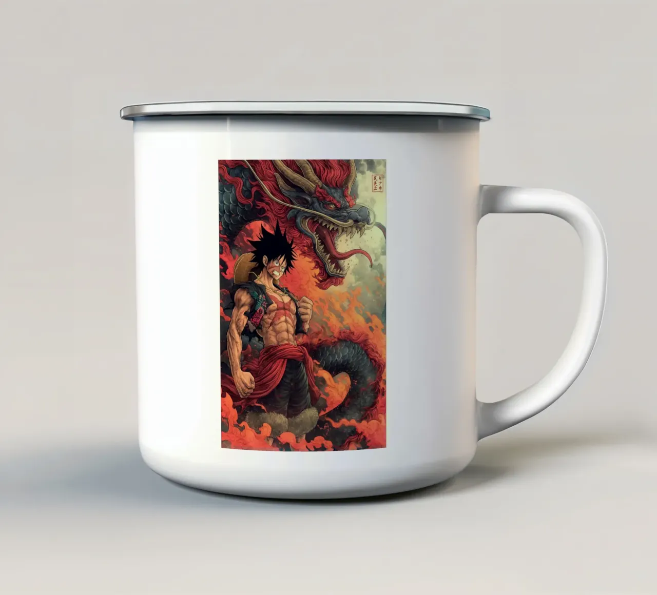 Monkey D Luffy One Piece tazza in smalto da Fleur de Lys