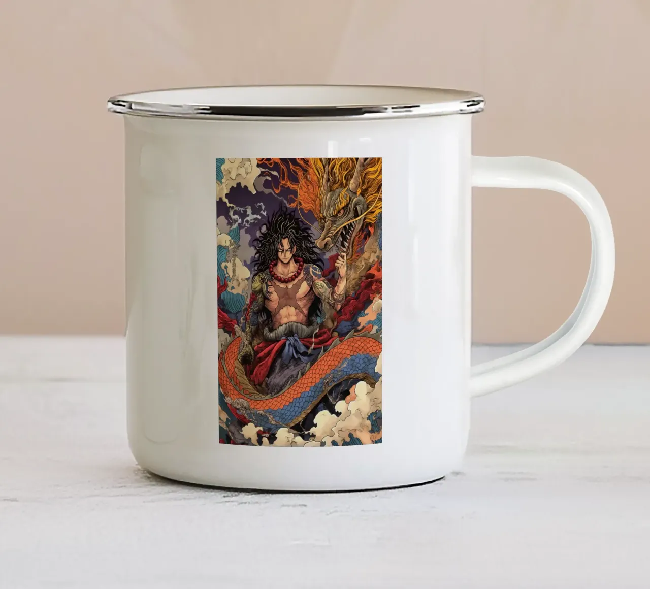 Monkey D Luffy One Piece tazza in smalto da Fleur de Lys